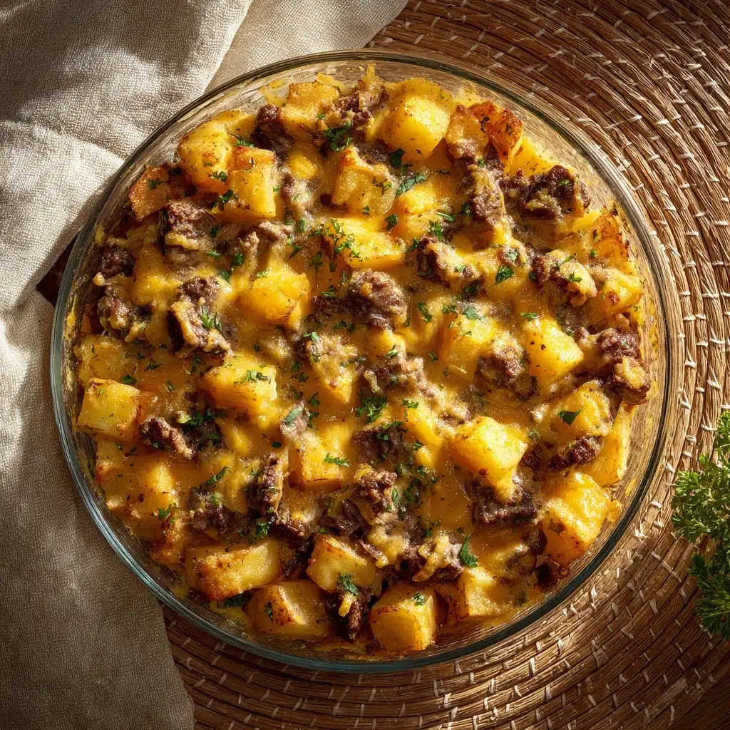 Cowboy Steak and Potato Casserole Recipe - Recipe Image