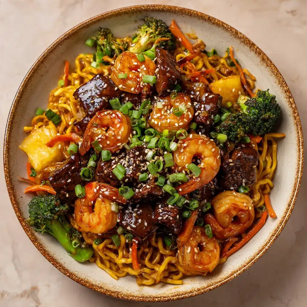 Shrimp Teriyaki Steak Noodles Recipe