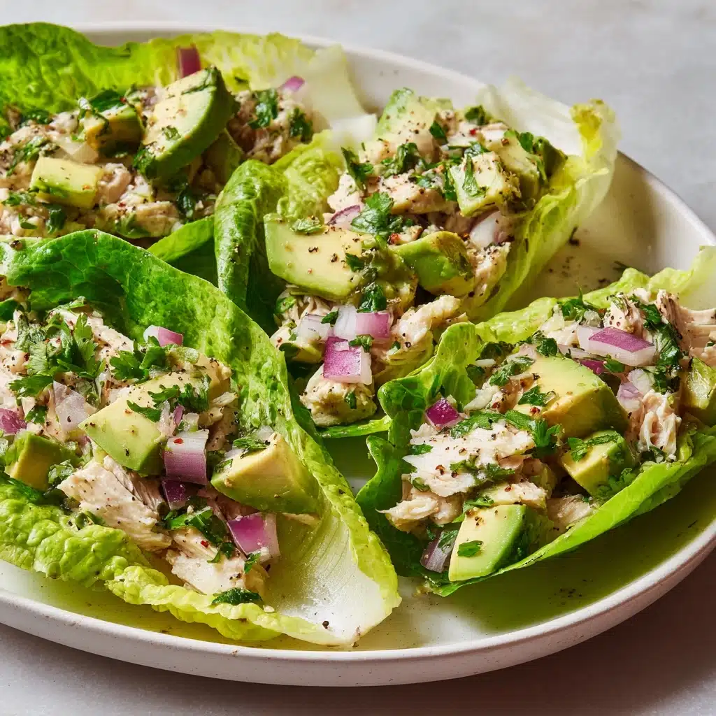 Avocado Chicken Salad Lettuce Wraps Recipe - Recipe Image