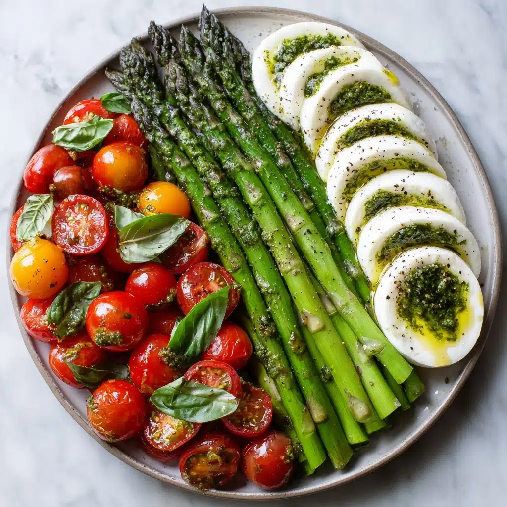 Caprese Roasted Asparagus Recipe - Recipe Image