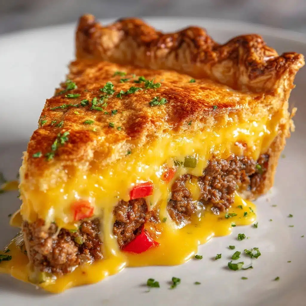 Classic American Cheeseburger Pie Recipe - Recipe Image