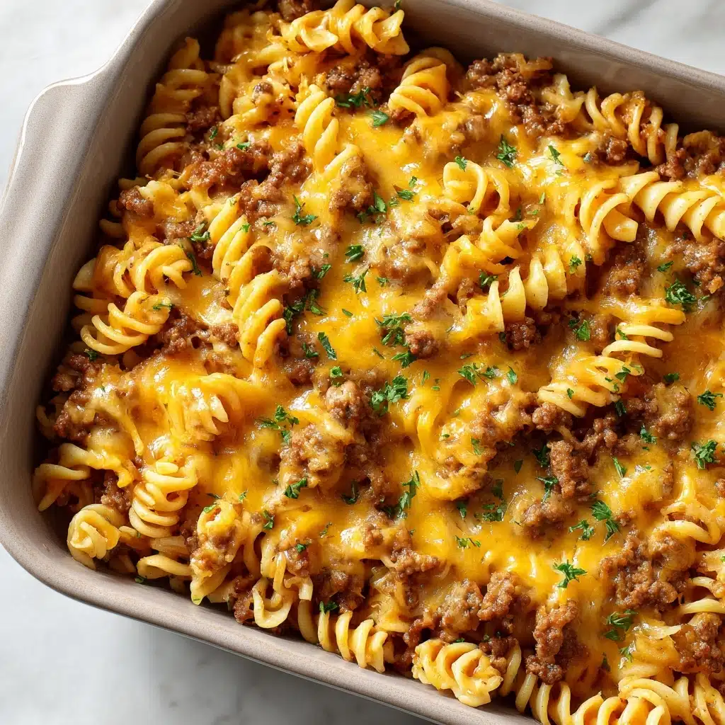 Loaded Cowboy Cheeseburger Casserole Recipe - Recipe Image