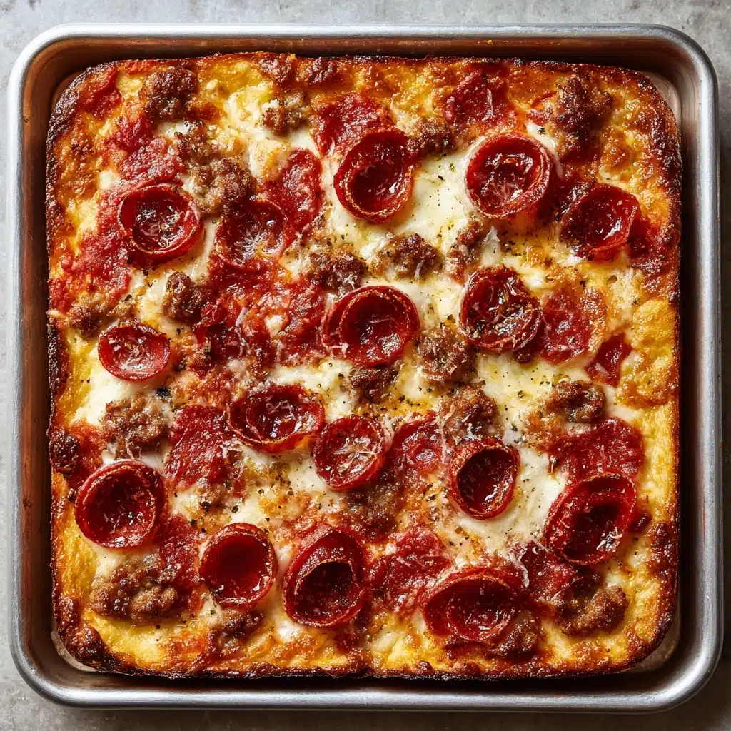 Meat Lovers Pizza Casserole Recipe - Recipe Image