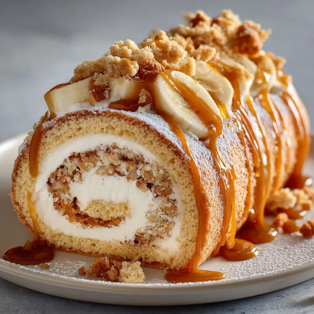 Caramel Banana Cake Roll Recipe - Recipe Image