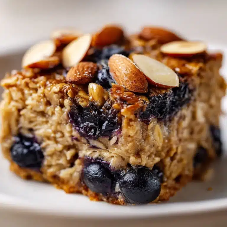 Baked Oats with Blueberries and Almonds Recipe