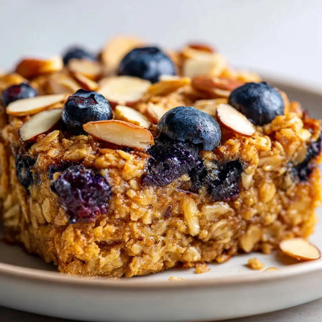 Baked Oats with Blueberries and Almonds Recipe - Recipe Image