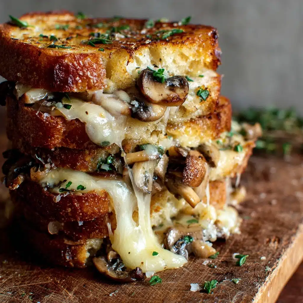 Mushroom Onion Gouda Grilled Cheese Recipe - Recipe Image