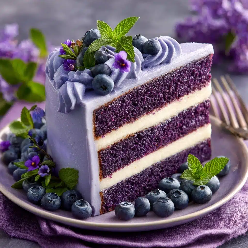 Purple Velvet Cake with Cream Cheese Frosting Recipe - Recipe Image
