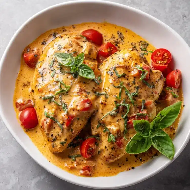 Slow Cooker Creamy Tomato Basil Chicken Recipe
