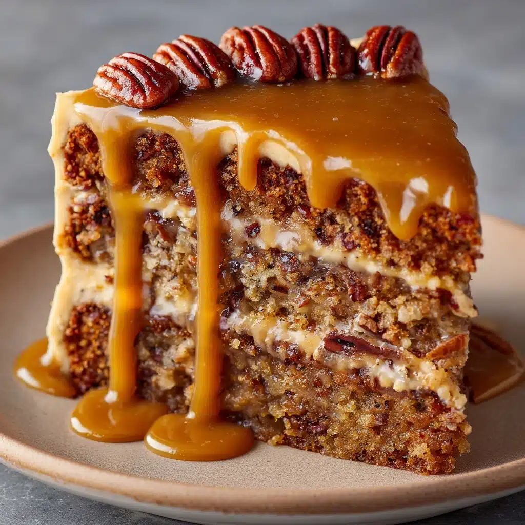 Banana Pecan Caramel Cake Recipe - Recipe Image