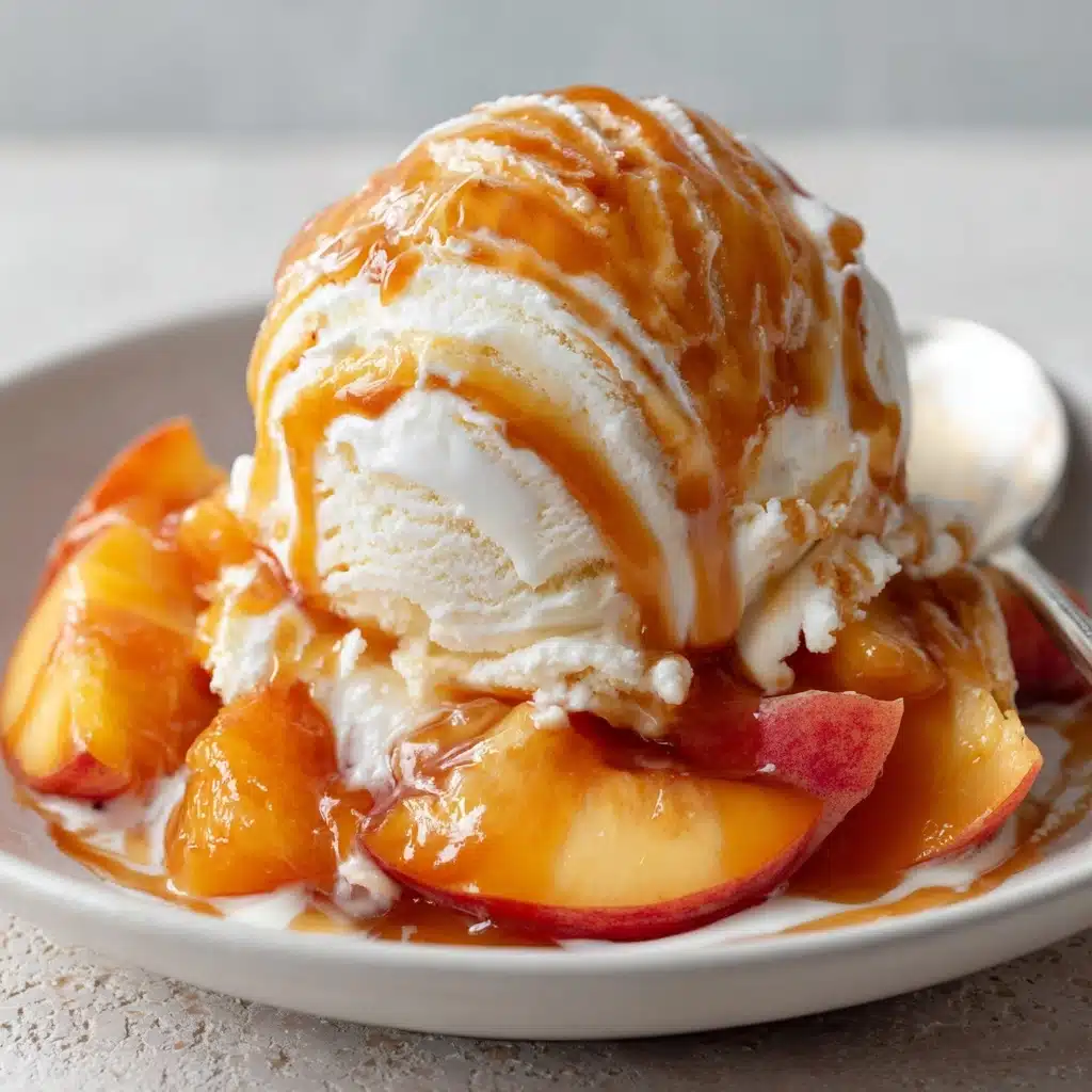 Homemade Peach Ice Cream Recipe - Recipe Image