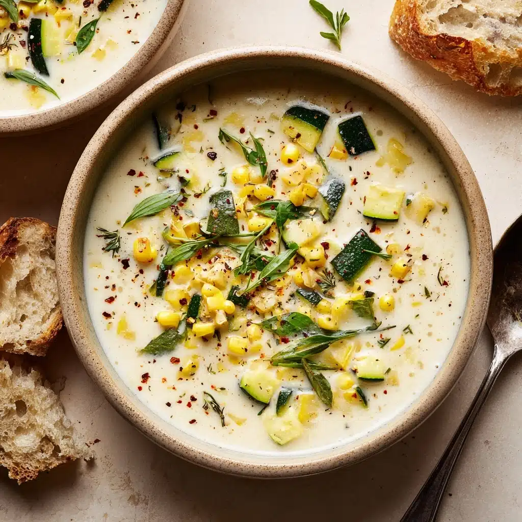 Summer Fresh Corn and Zucchini Chowder Recipe - Recipe Image