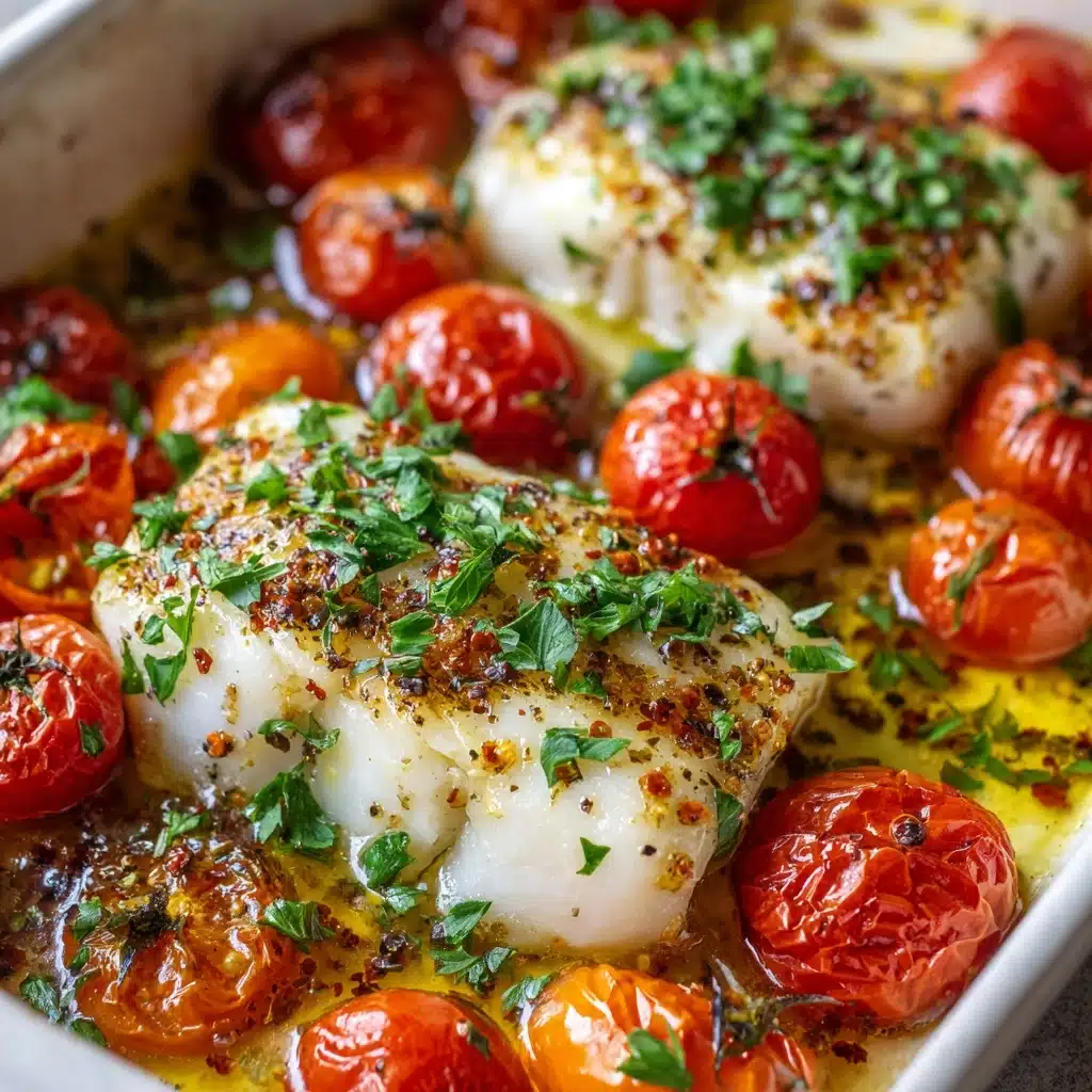 Cod with Tomato and Herb Butter Recipe - Recipe Image