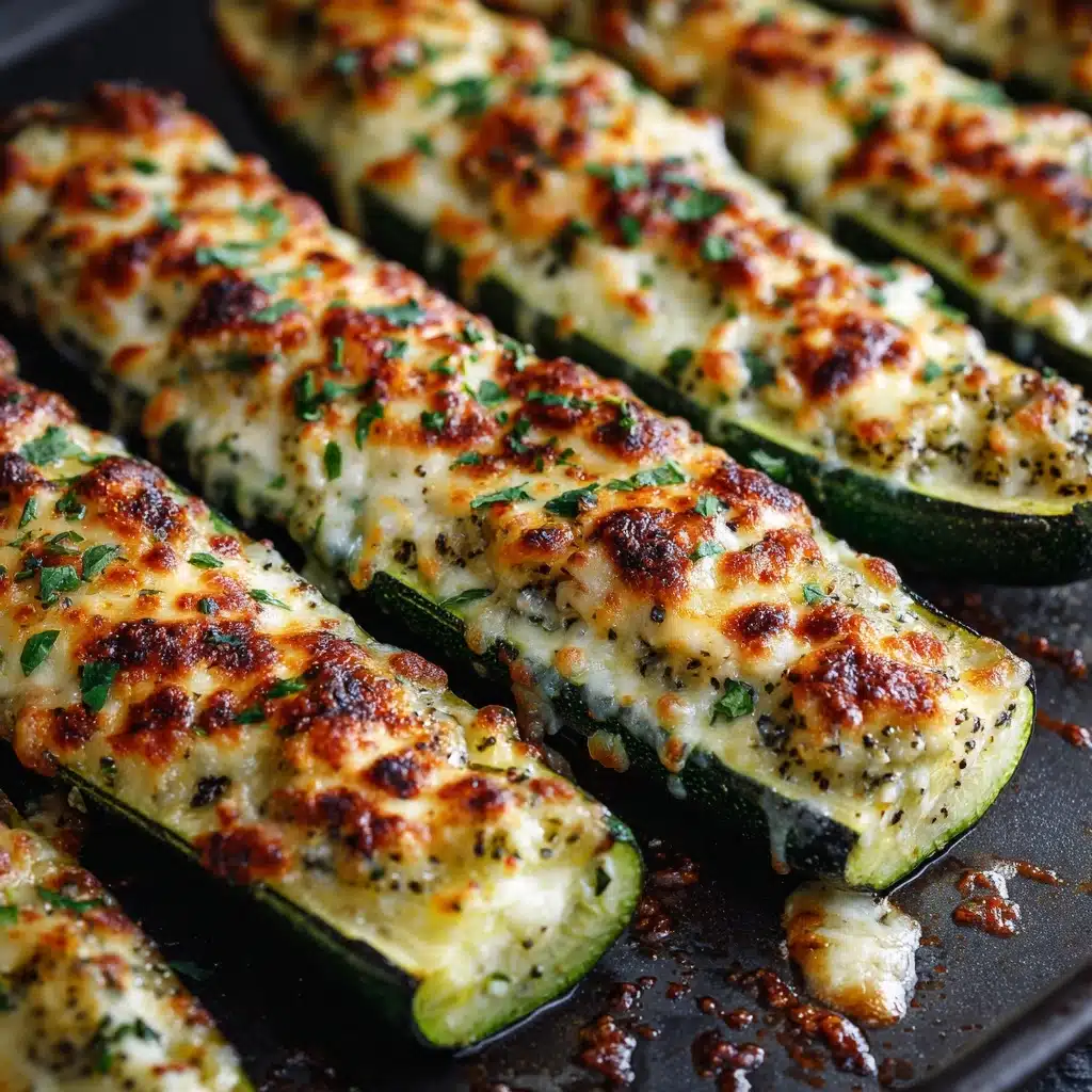 Cheesy Garlic Zucchini Steaks Recipe - Recipe Image
