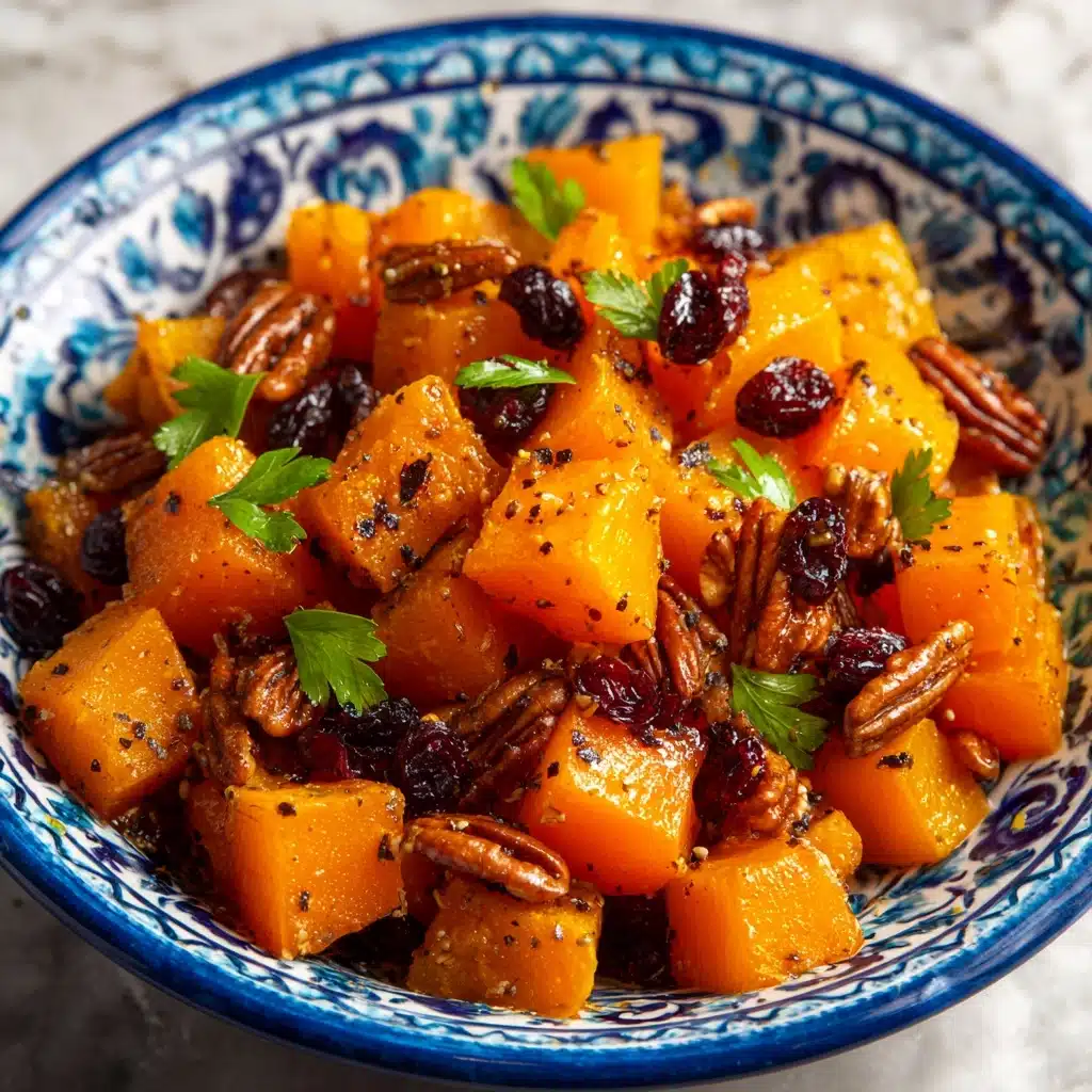 Roasted Butternut Squash with Cranberries and Pecans Recipe - Recipe Image