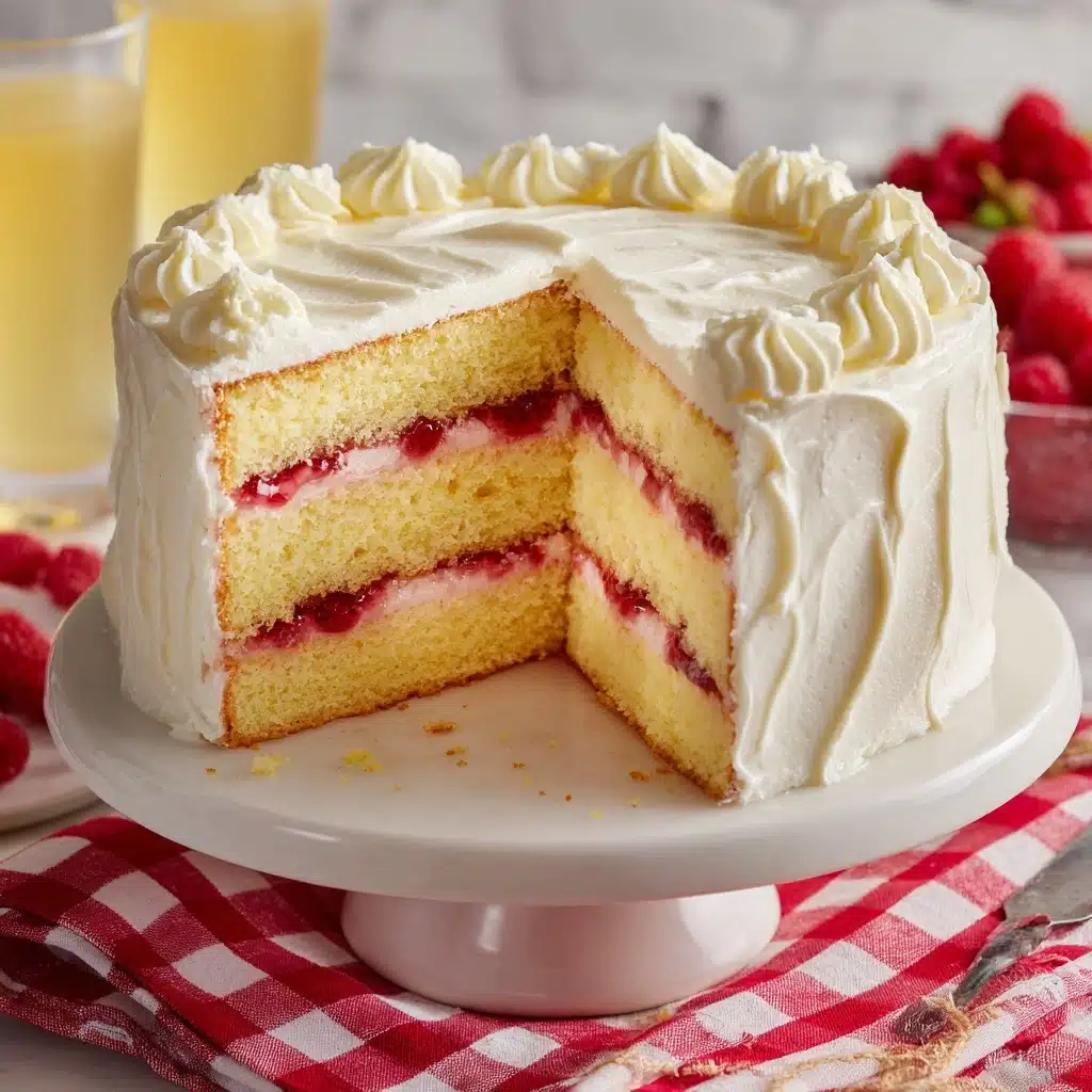Raspberry Cake with Lemon Buttercream Recipe - Recipe Image