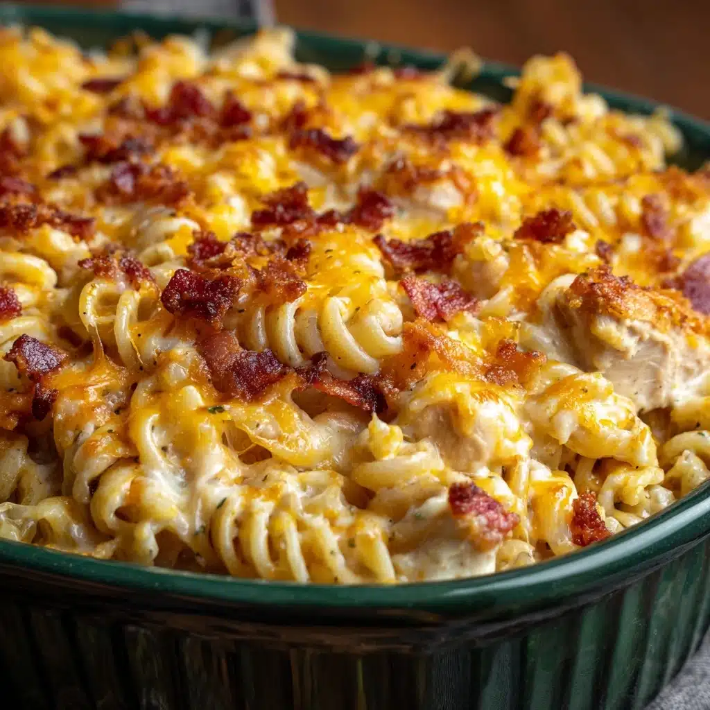 Cheesy Chicken and Smoked Turkey Pasta Bake Recipe - Recipe Image