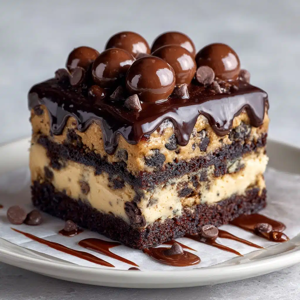 Cookie Dough Brownie Cake Recipe