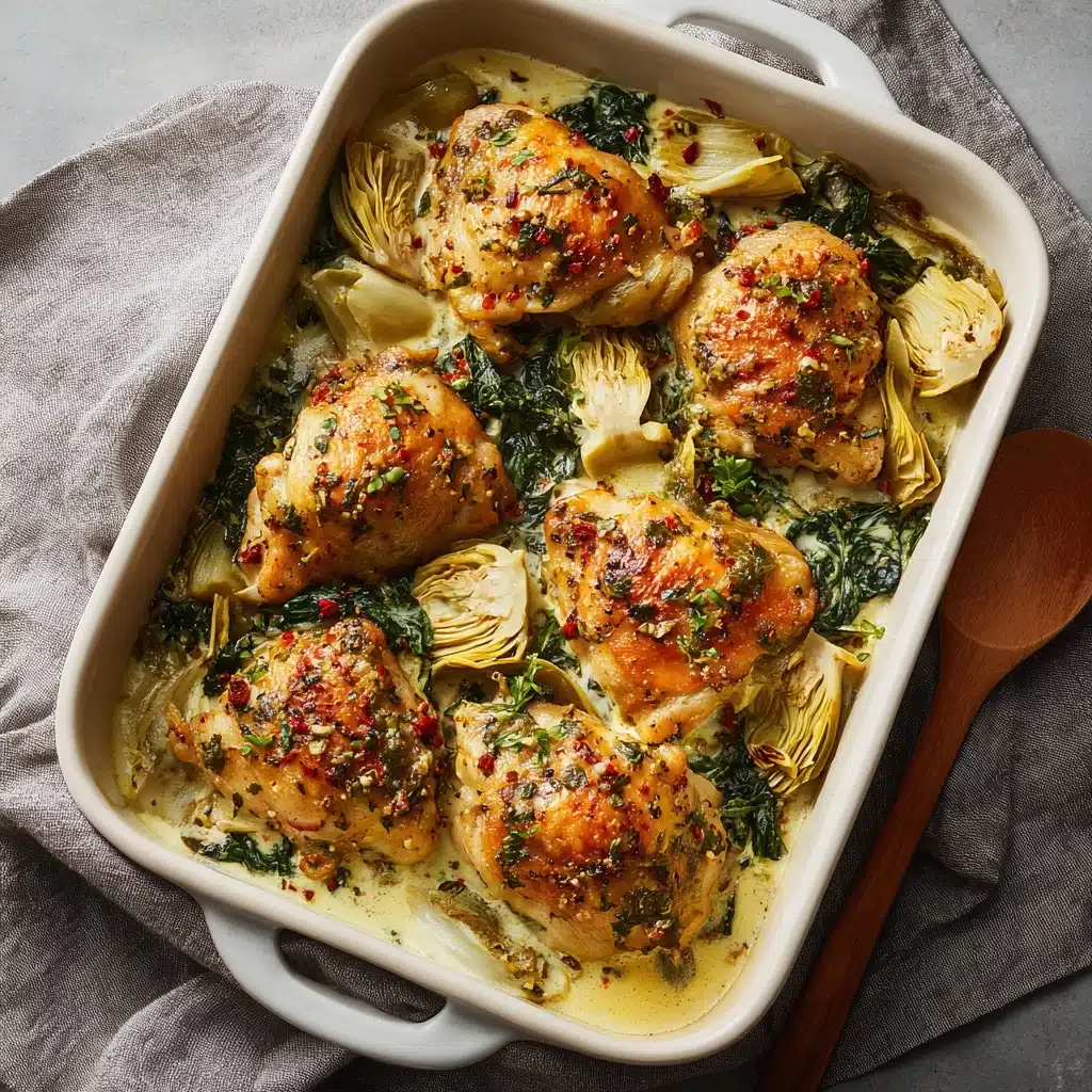 Healthy Spinach Artichoke Chicken Bake Recipe - Recipe Image