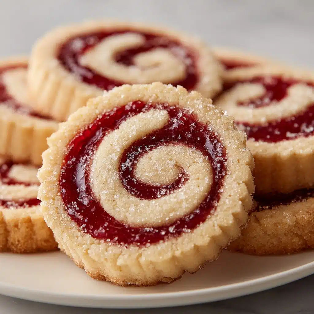 Raspberry Swirl Shortbread Cookies Recipe - Recipe Image