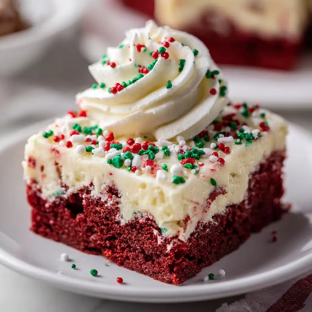 Christmas Red Velvet Poke Cake Recipe - Recipe Image