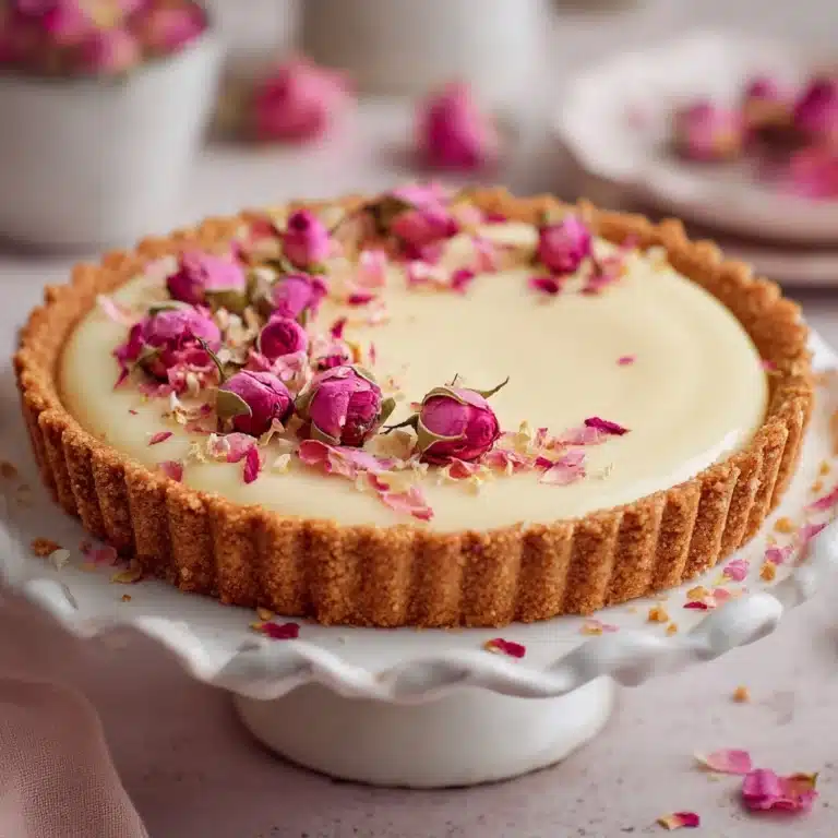Rose Blossom Panna Cotta Tart Recipe