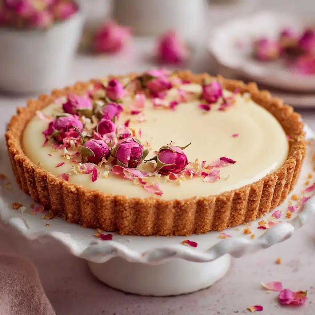 Rose Blossom Panna Cotta Tart Recipe - Recipe Image