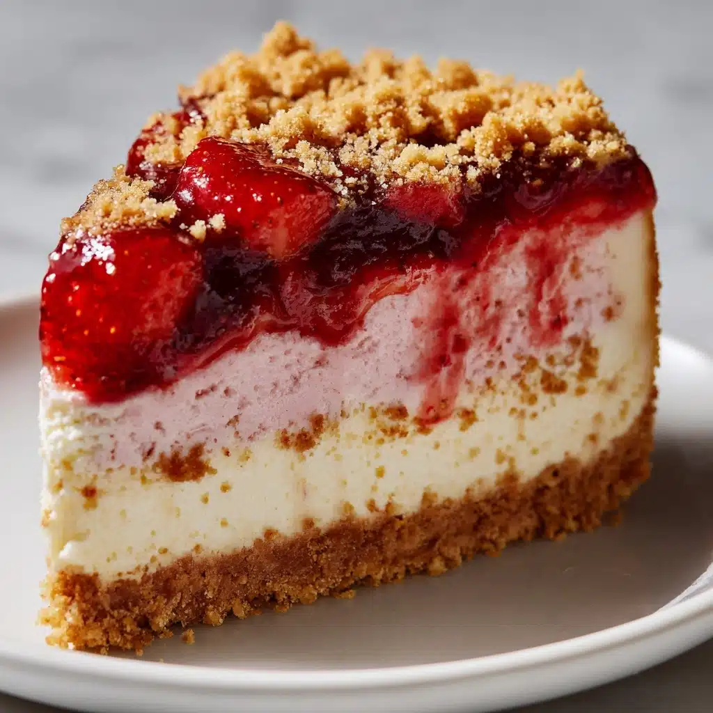 Strawberry Crunch Cheesecake Recipe - Recipe Image