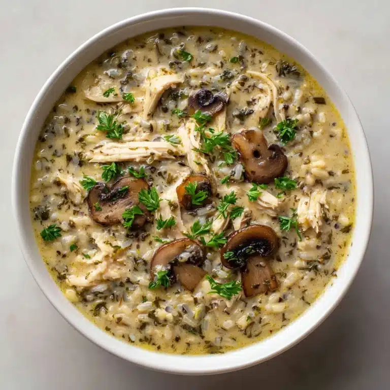 Creamy Mushroom Chicken and Wild Rice Soup Recipe