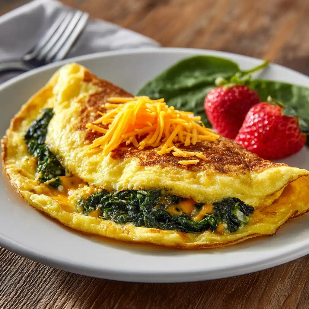Spinach & Cheese Omelette Recipe - Recipe Image