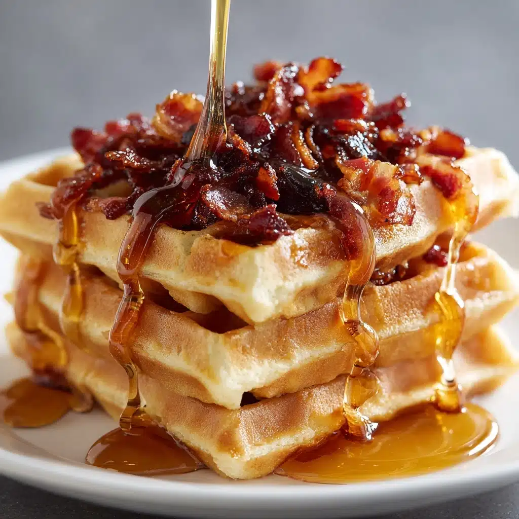 Cornbread Waffle Bites with Honey Butter Syrup Recipe - Recipe Image