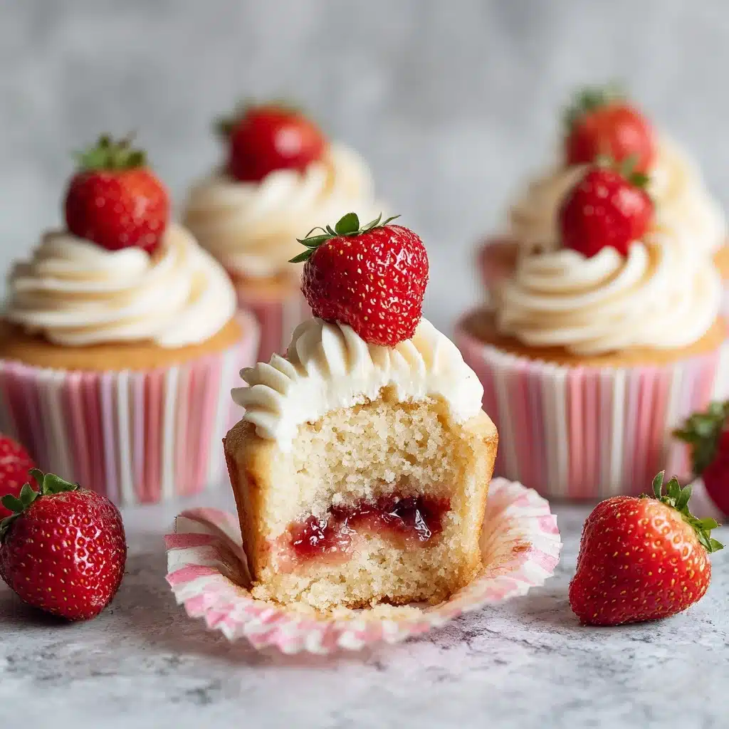 Strawberry Filled Cupcakes Recipe - Recipe Image
