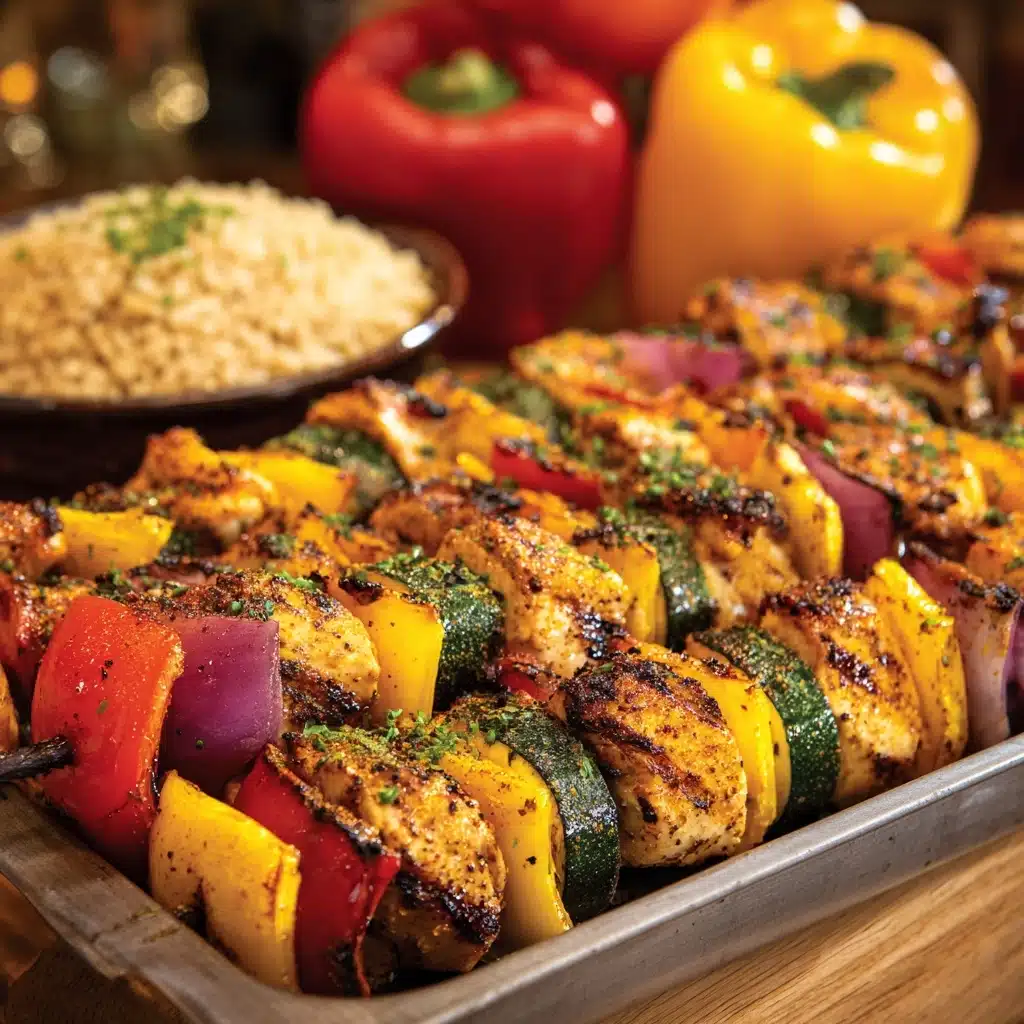 Garlic Herb Chicken Kabobs Recipe - Recipe Image