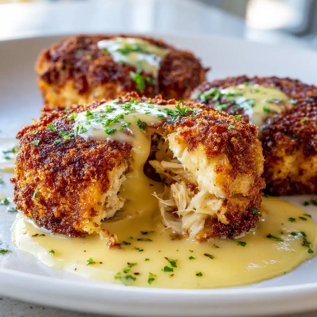 Cheddar Bay Crab Cakes with Lemon Butter Drizzle Recipe - Recipe Image