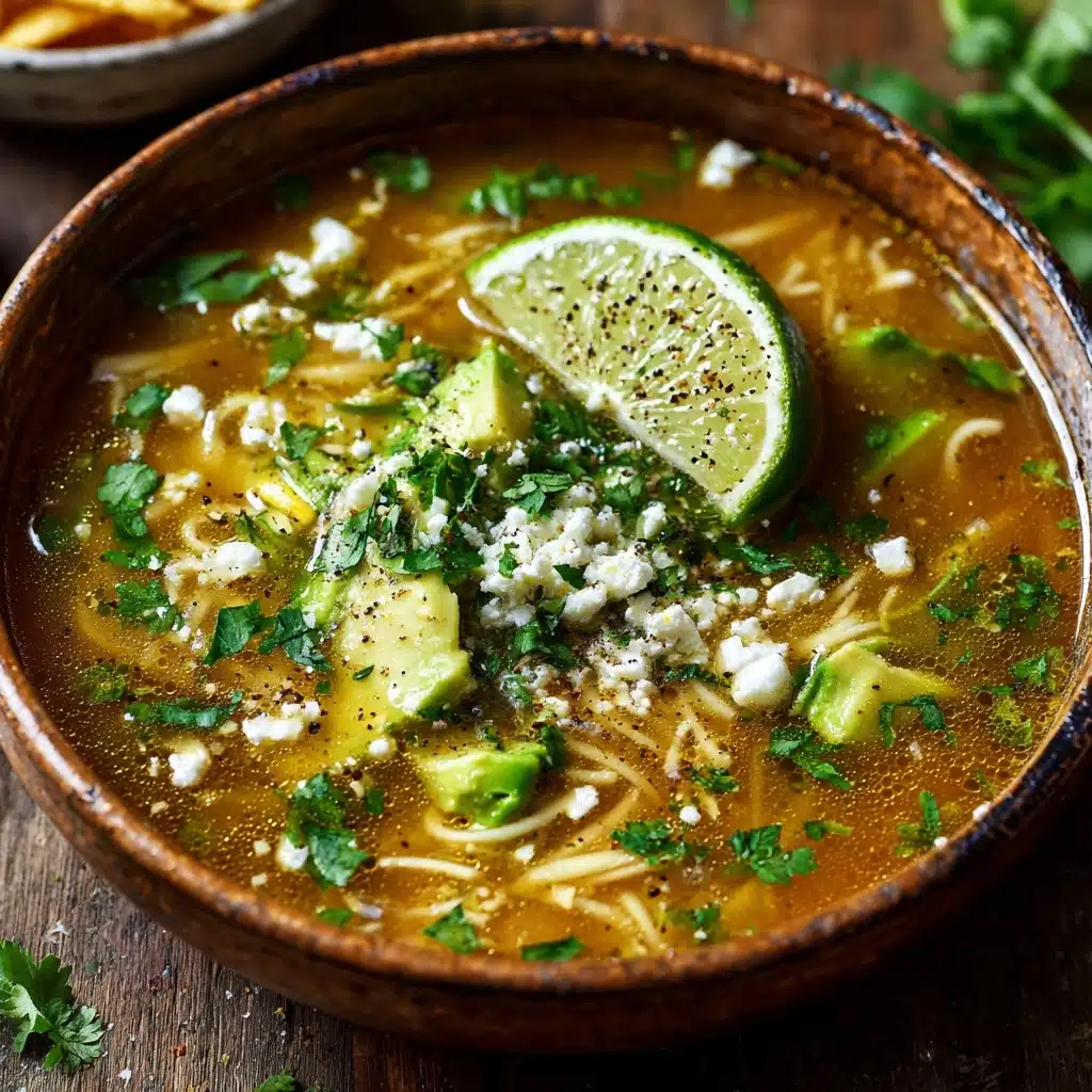 Flavorful Salsa Verde Tortilla Soup Recipe - Recipe Image