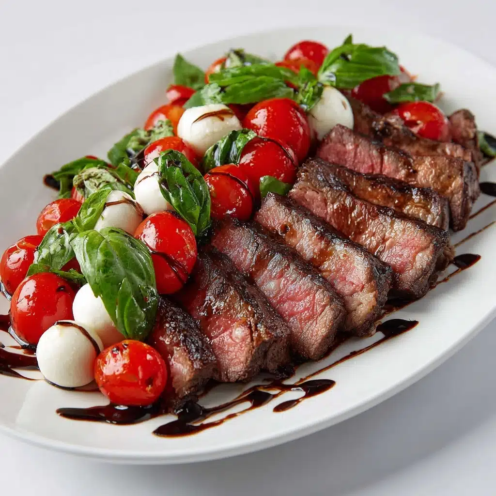 Balsamic Caprese Grilled Flank Steak Recipe - Recipe Image