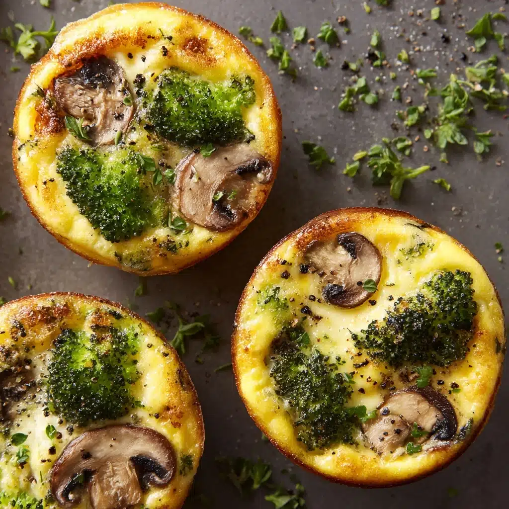 Veggie-Packed Broccoli & Mushroom Egg Cups Recipe - Recipe Image