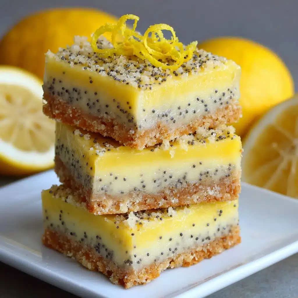 Low Sugar Lemon Poppy Seed Greek Yogurt Bars Recipe