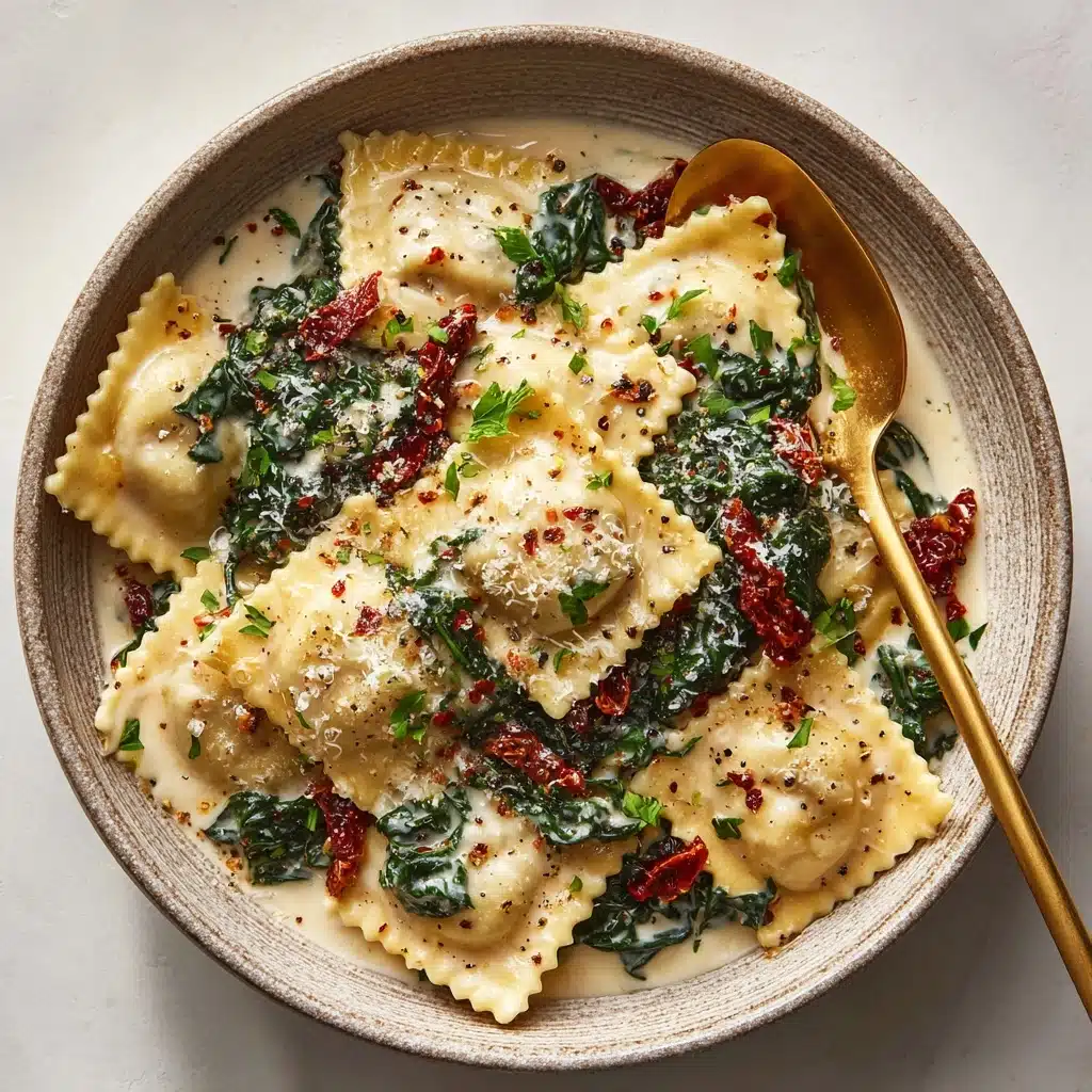 Creamy Tuscan Ravioli Recipe - Recipe Image
