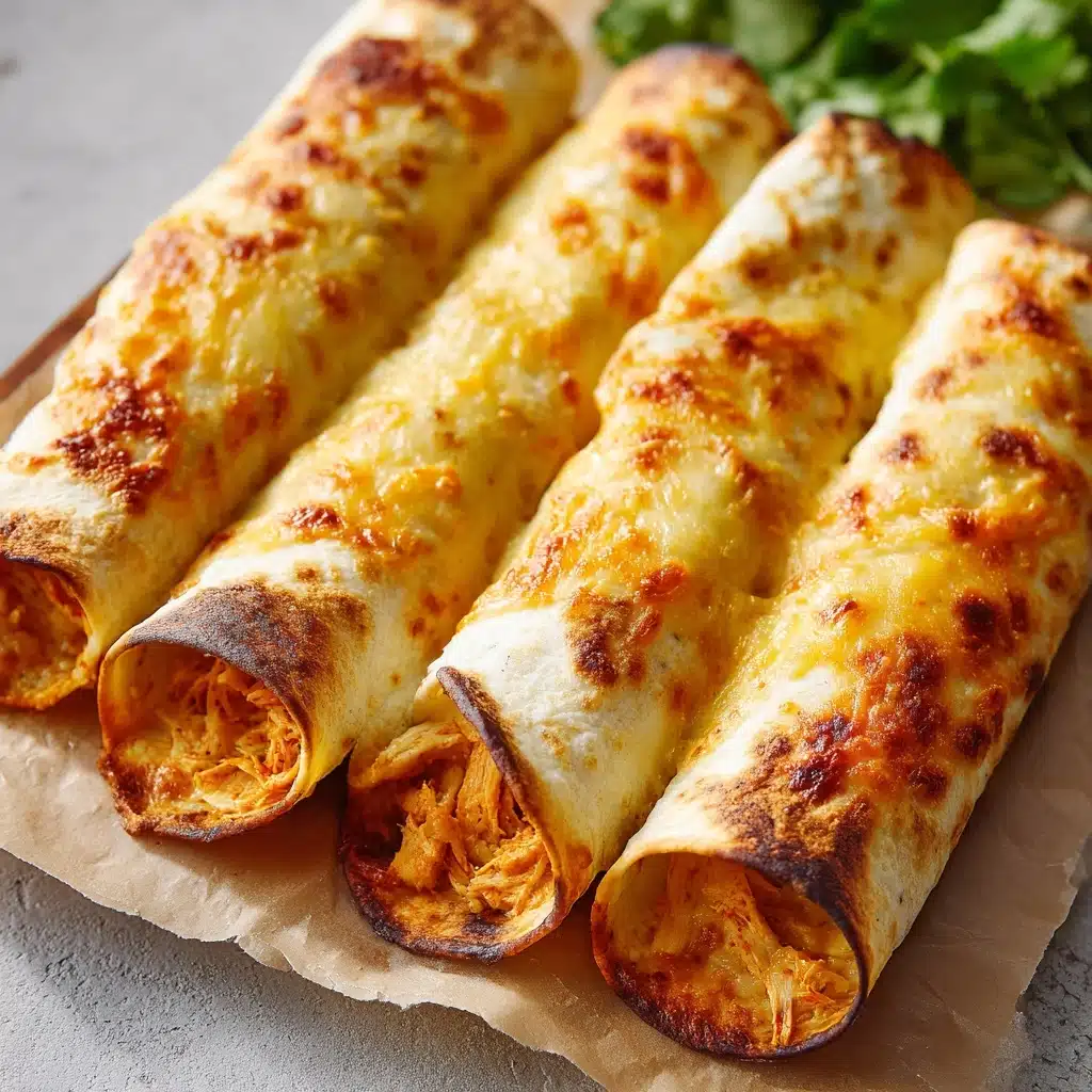 Creamy Oven-Baked Chicken Taquitos Recipe - Recipe Image