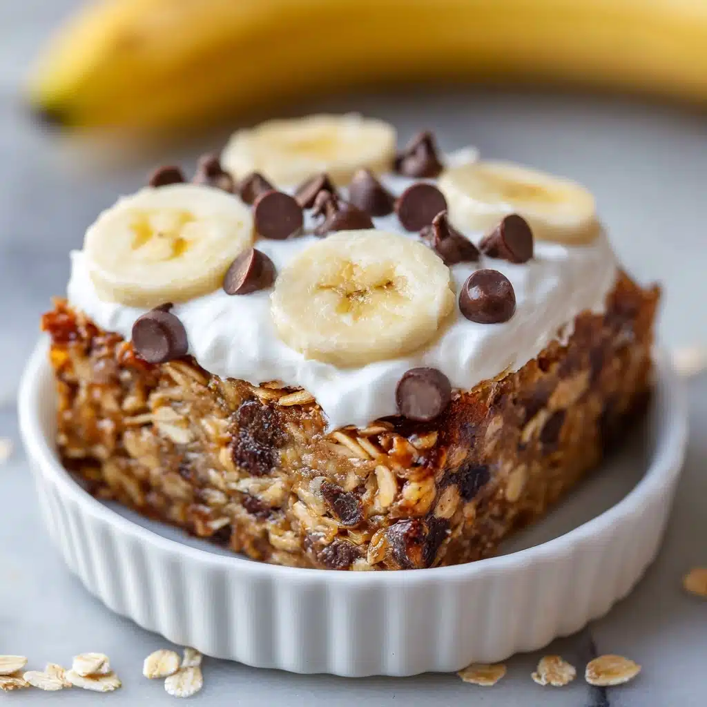 Baked Banana Chocolate Chip Oatmeal Recipe - Recipe Image