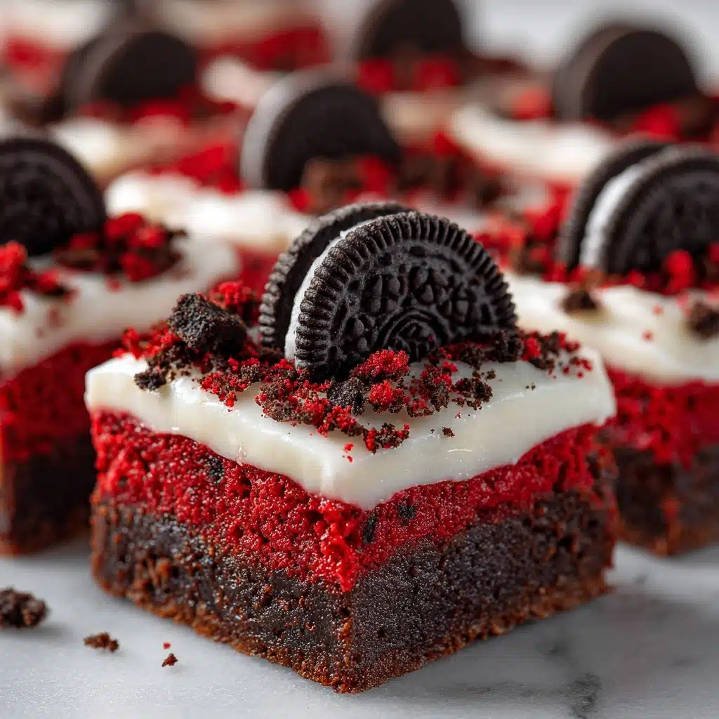 Cookies & Cream Red Velvet Brownies Recipe - Recipe Image