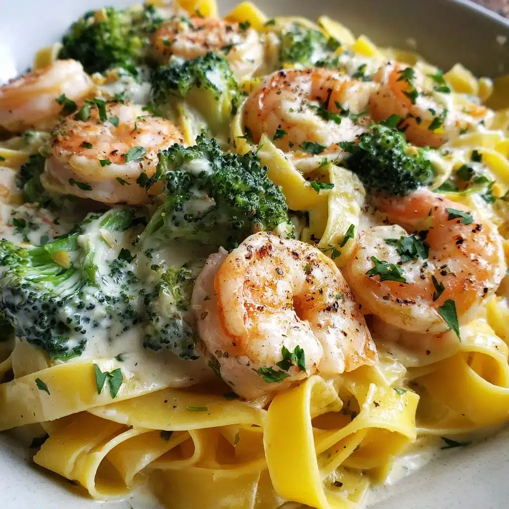 Broccoli Shrimp Alfredo Recipe - Recipe Image
