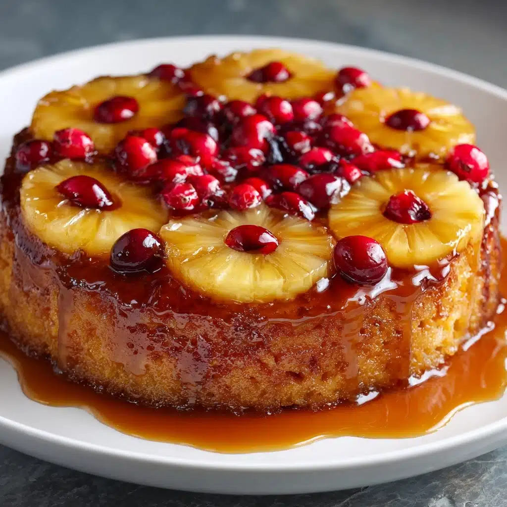 Cranberry Pineapple Upside-Down Cake Recipe - Recipe Image