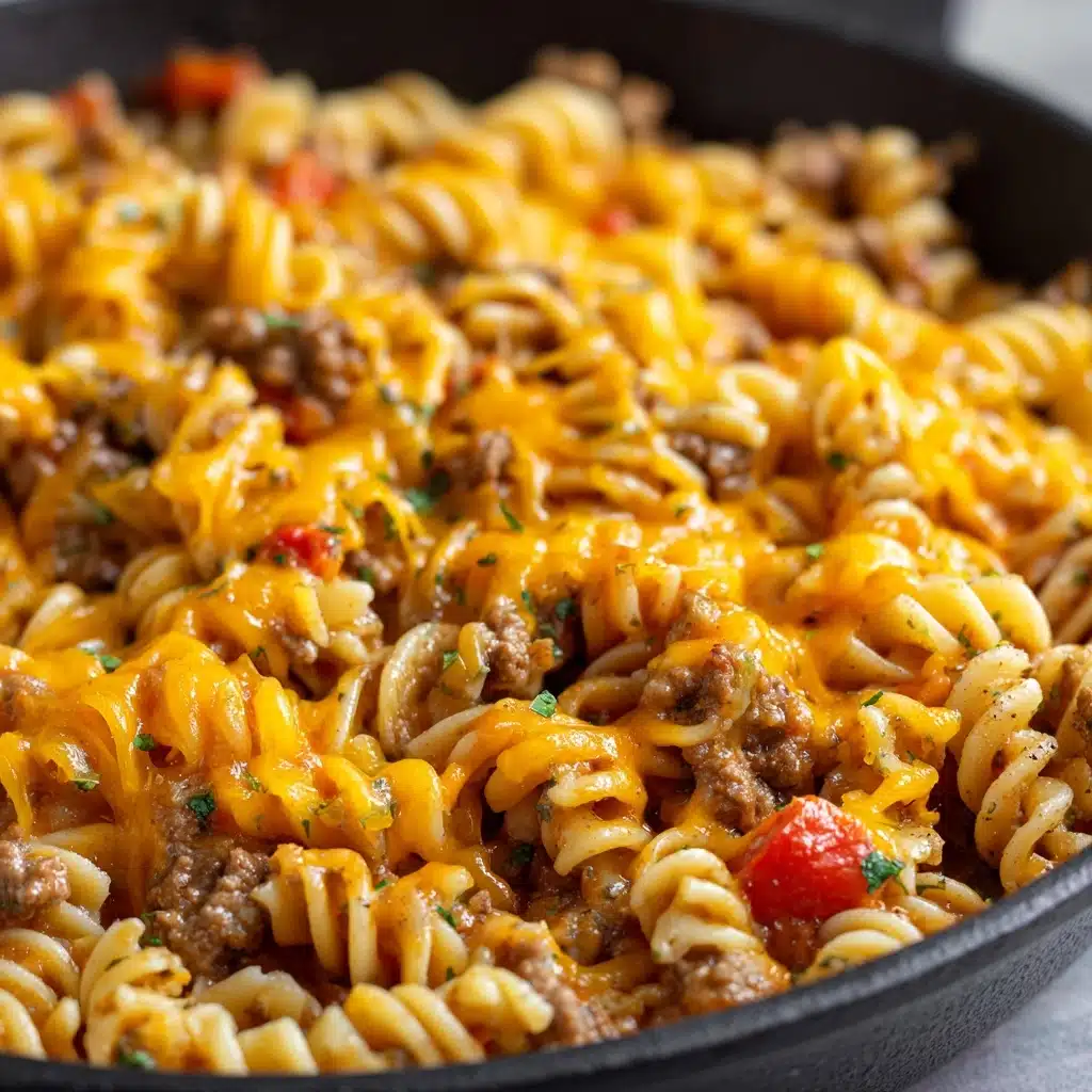 One-Pot Cheesy Taco Pasta Recipe - Recipe Image