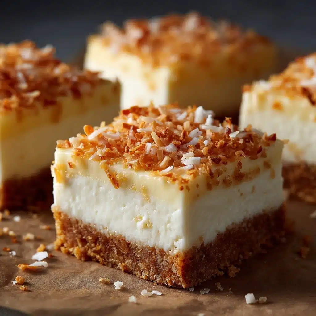 Skinny Coconut Cheesecake Bars Recipe - Recipe Image