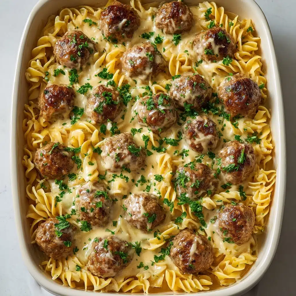 Swedish Meatball Noodle Bake Recipe - Recipe Image