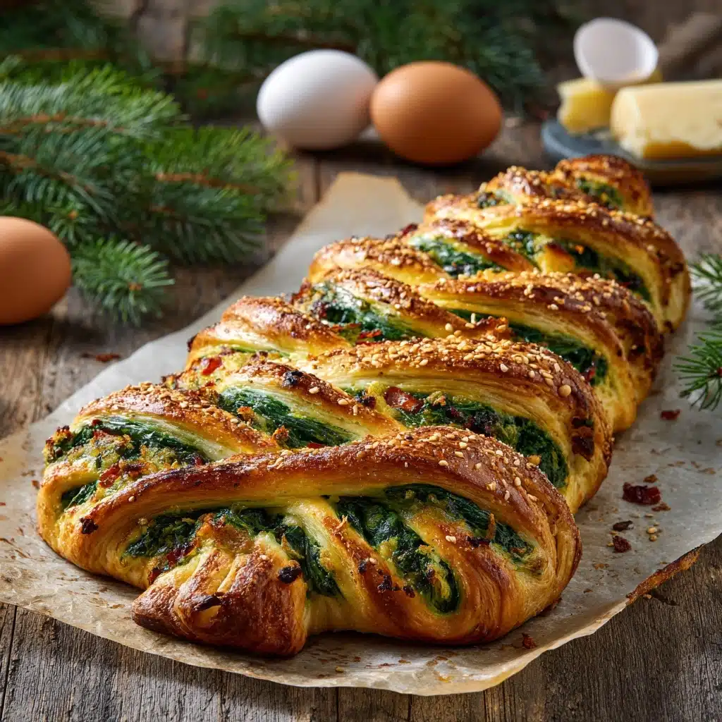 Christmas Tree Spinach Dip Breadsticks Recipe - Recipe Image