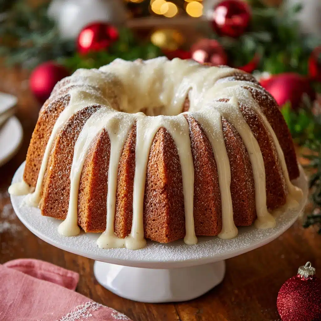 Eggnog Bundt Cake with Eggnog Frosting Recipe - Recipe Image