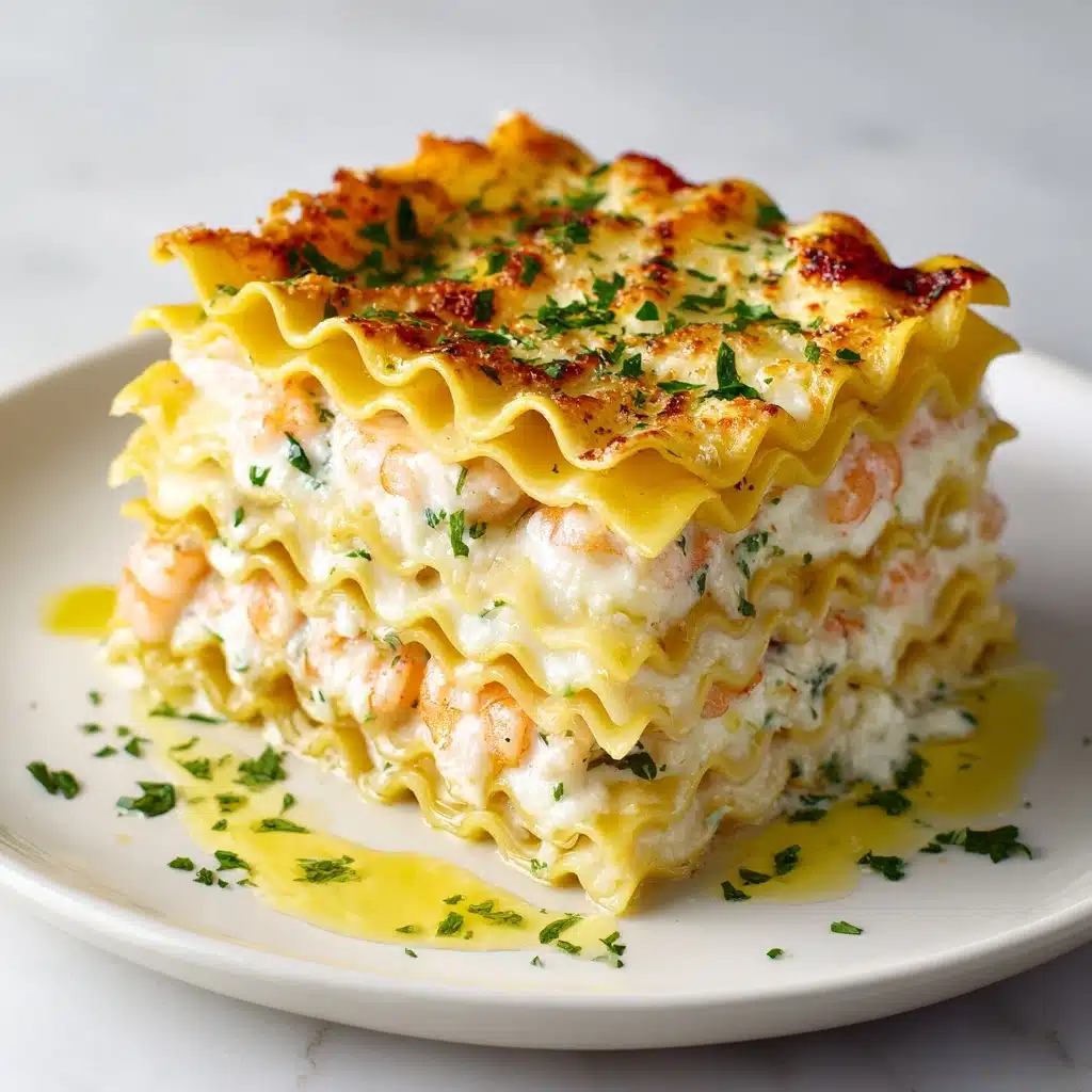 Garlic Butter Shrimp Scampi Lasagna Recipe